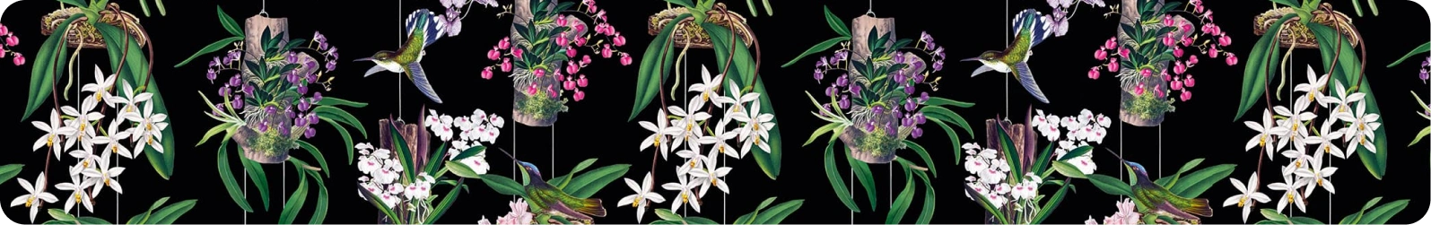 Detail of wallpaper floral pattern